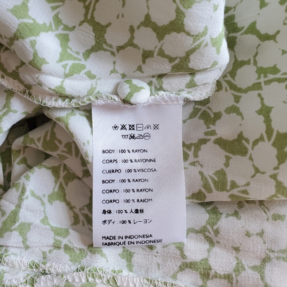 Faithfull The Brand La Barben Bella Floral Avocado Green Mini Dress NWT - Picture 13 of 14